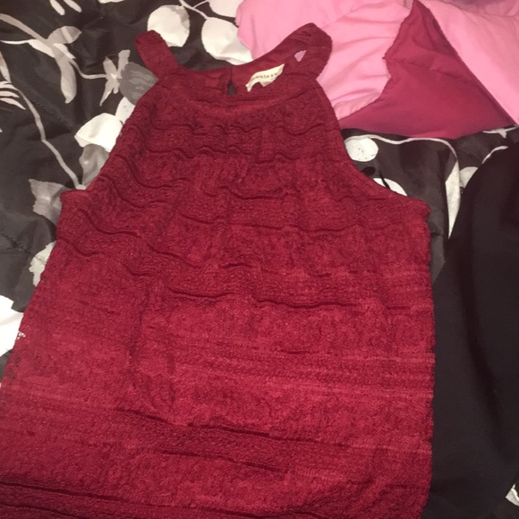 Red Lacey tank top XL worn twice - Picture 1 of 3
